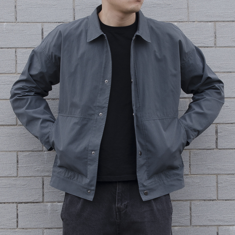 外套男士韩版潮流翻领上衣秋季新款休闲宽松百搭帅气工装短款夹克