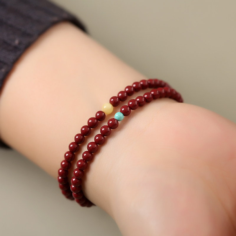 本命年天然原矿紫金砂手链女招财转运保平安圆珠手串男牛年礼物