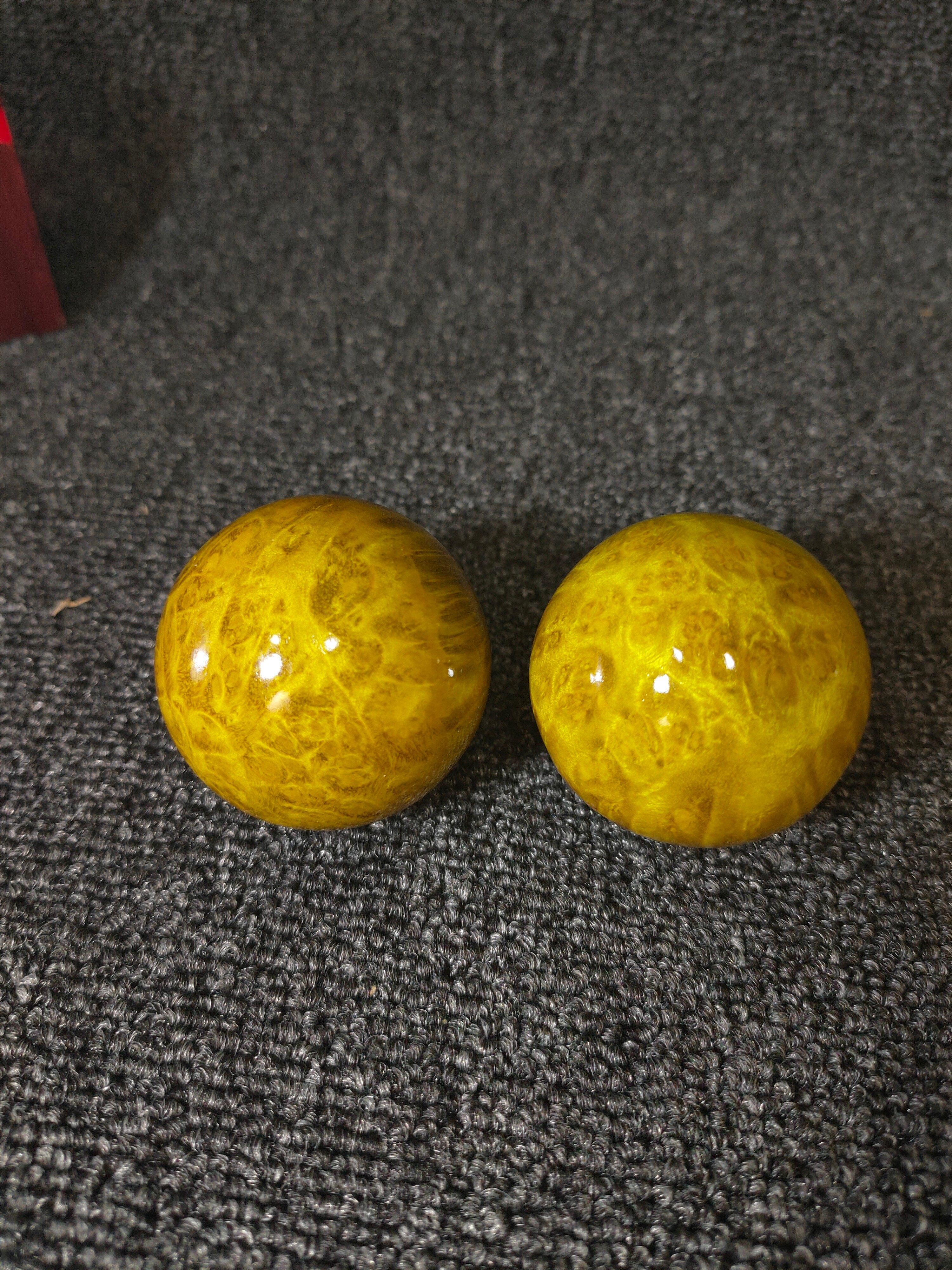 大叶楠木黄金保健木质实木老年健身球按摩锻炼健身球