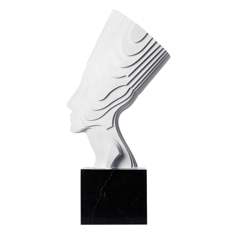 艺术人头像装饰品样板房桌上工艺品现代铁艺创意雕塑摆件