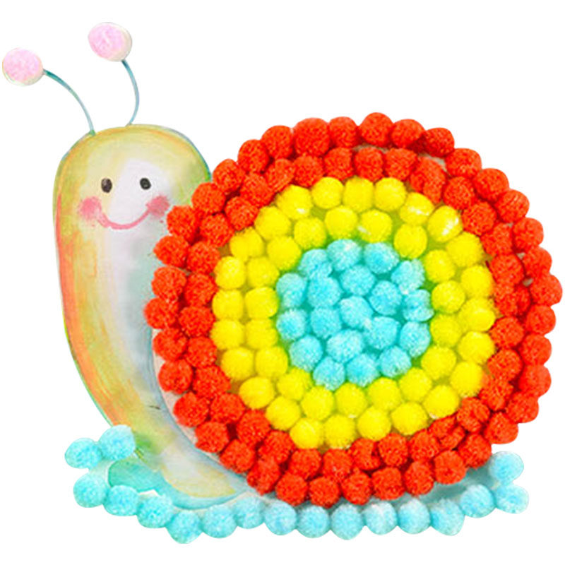 钻石毛球粘贴画儿童手工手工制制作材料幼儿园创意手工创意粘贴类