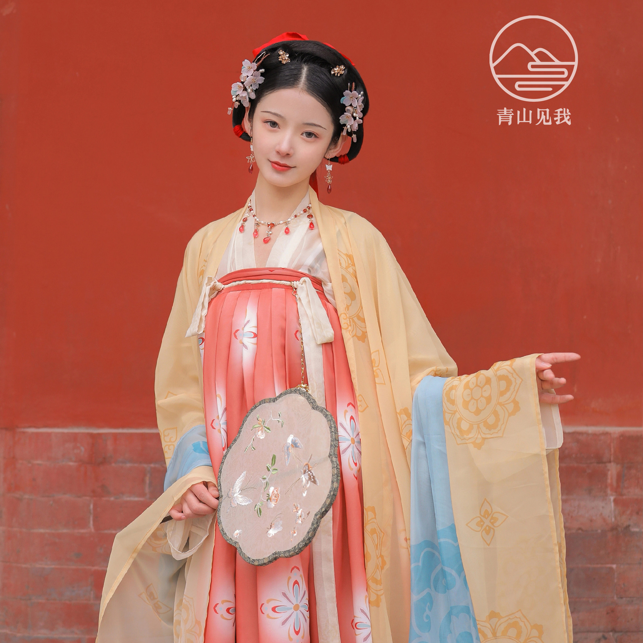 「小太平」大袖衫春夏新款日常唐风印花青山见我汉服原创设计包邮