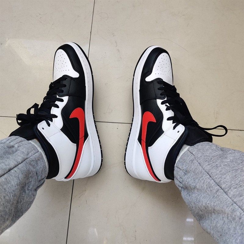 aj1nike耐克男鞋airjordan黑白黑白熊熊猫红钩篮篮球鞋
