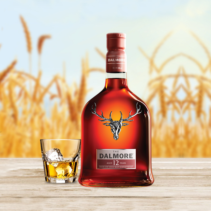 正品行货dalmore大摩12年苏格兰单一麦芽威士忌700ml单瓶装威士忌