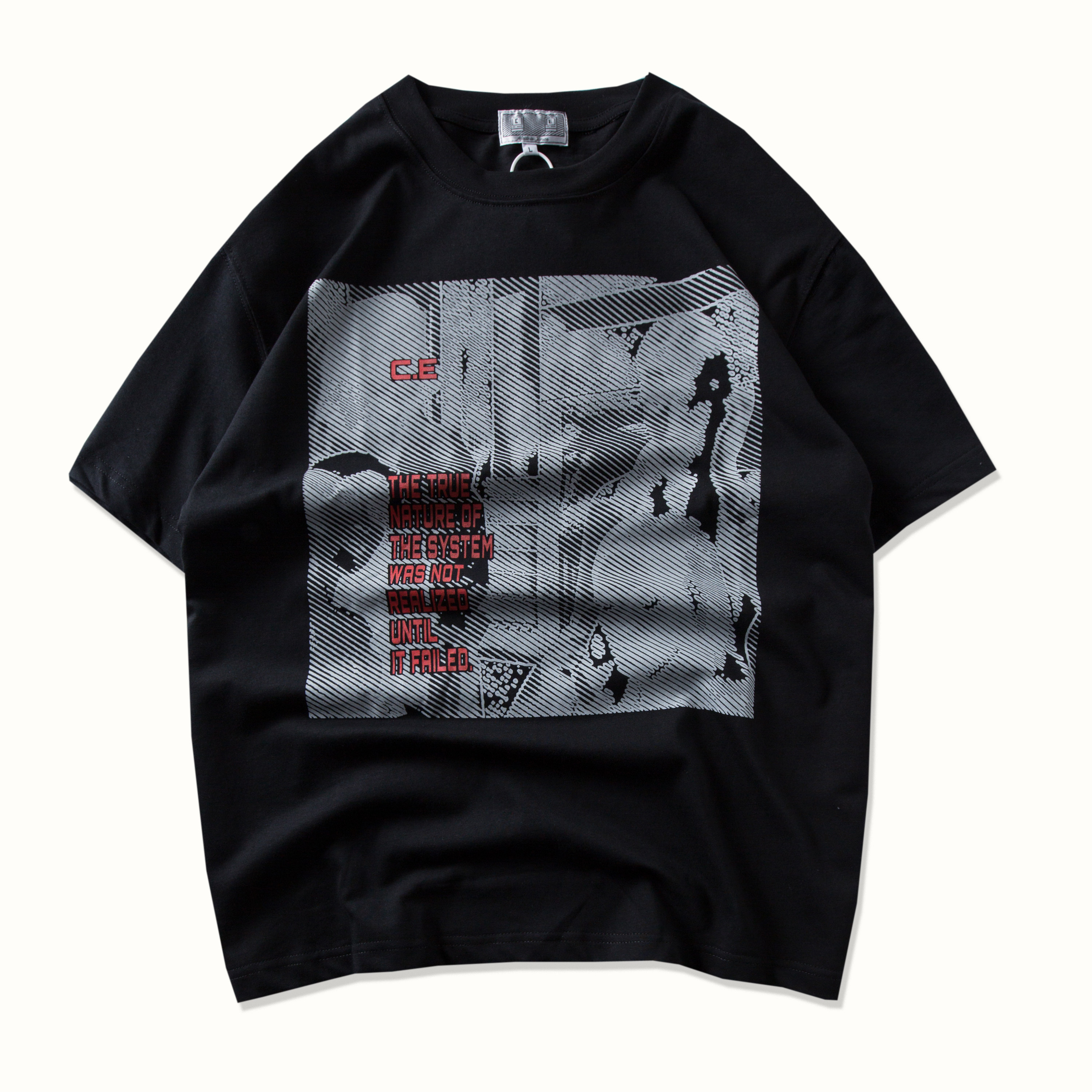 cavemptce日系tnsystem数码人脸19aw男女情侣t恤