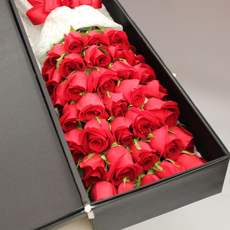 情人节进口厄瓜多尔36朵红玫瑰花束广州同城鲜花花速鲜花速递同城