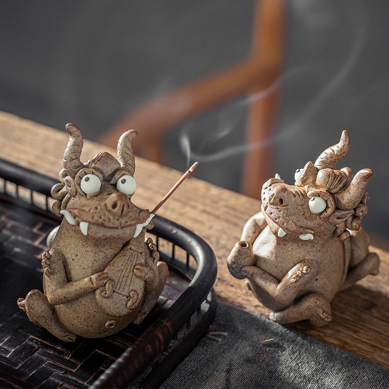 十二龙之九囚牛茶宠线香摆件精品可养个性创意茶道