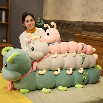 Cute Caterpillar Pillow Long Doll Plush Toy Girls Sleeping Doll Super Soft Bed Doll