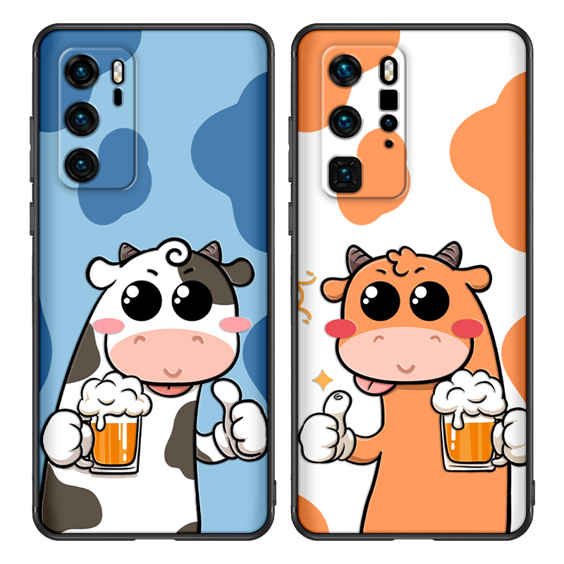 华为牛啤红牛保护套创意个性卡通软壳硅胶磨砂手机保护套