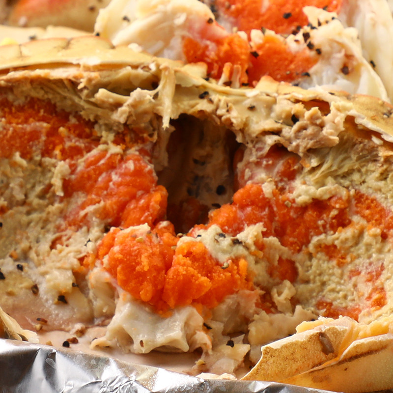 英国进口野生黄道8001000g全熟面包蟹黄充足黄金青口贝