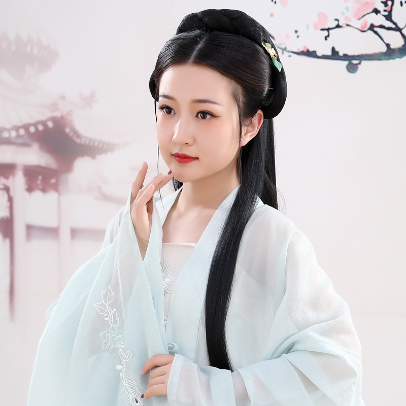 汉服假发包古风发箍女懒人头饰造型全头套发髻一体式明制古装发型
