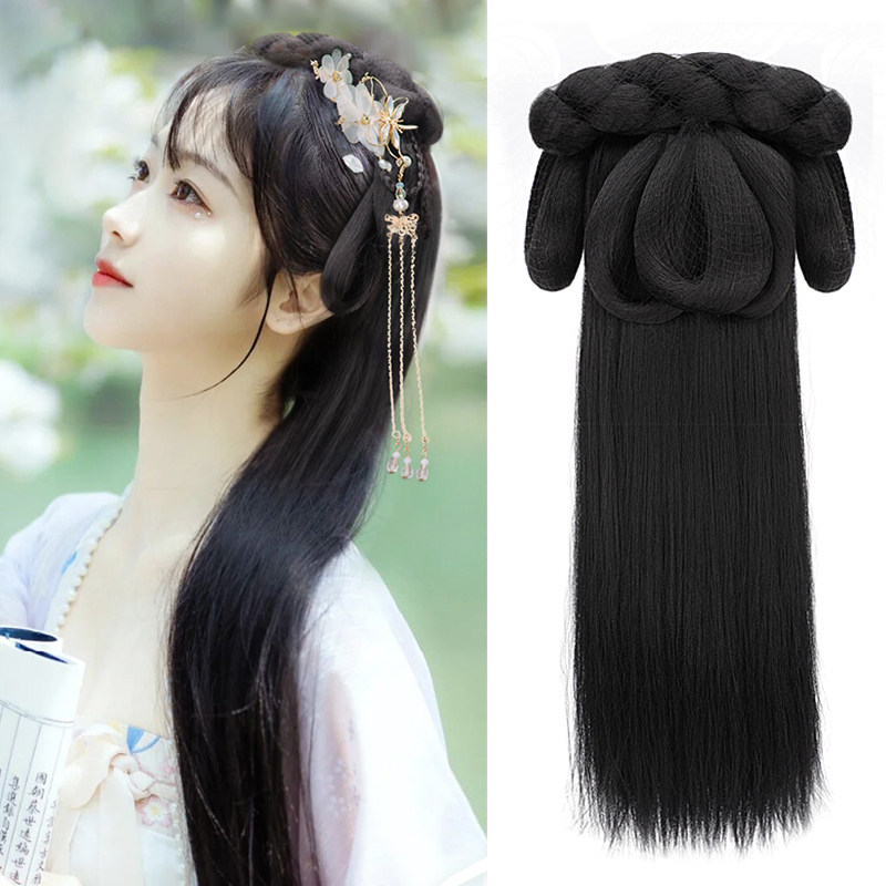 假发汉服一体式发包懒人发箍古装发饰发型头套发包