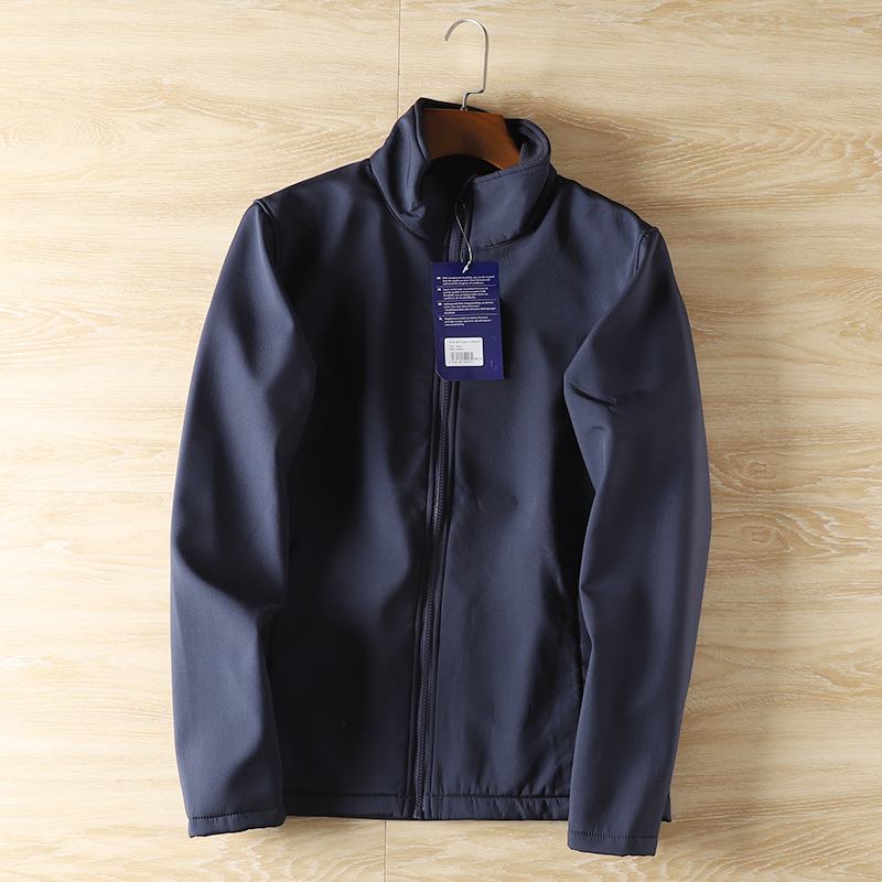 这货太难了 出口瑞士 秋冬新款男士休闲时尚立领软壳加绒夹克外套