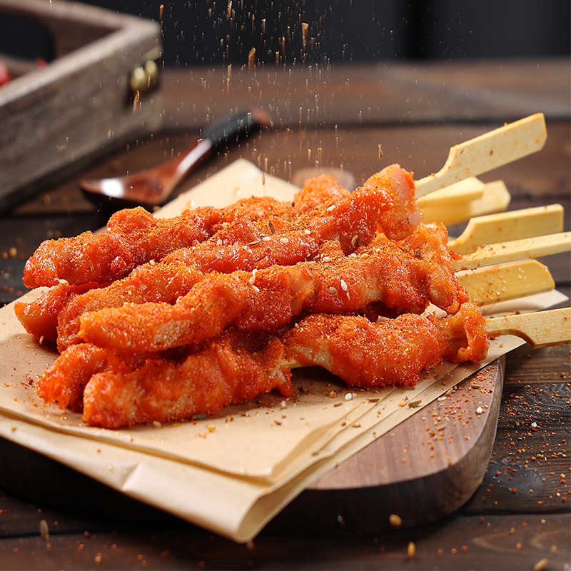 烧烤骨肉相连新鲜冷冻半成品脆骨串烧食材油炸食品鸡肉丸