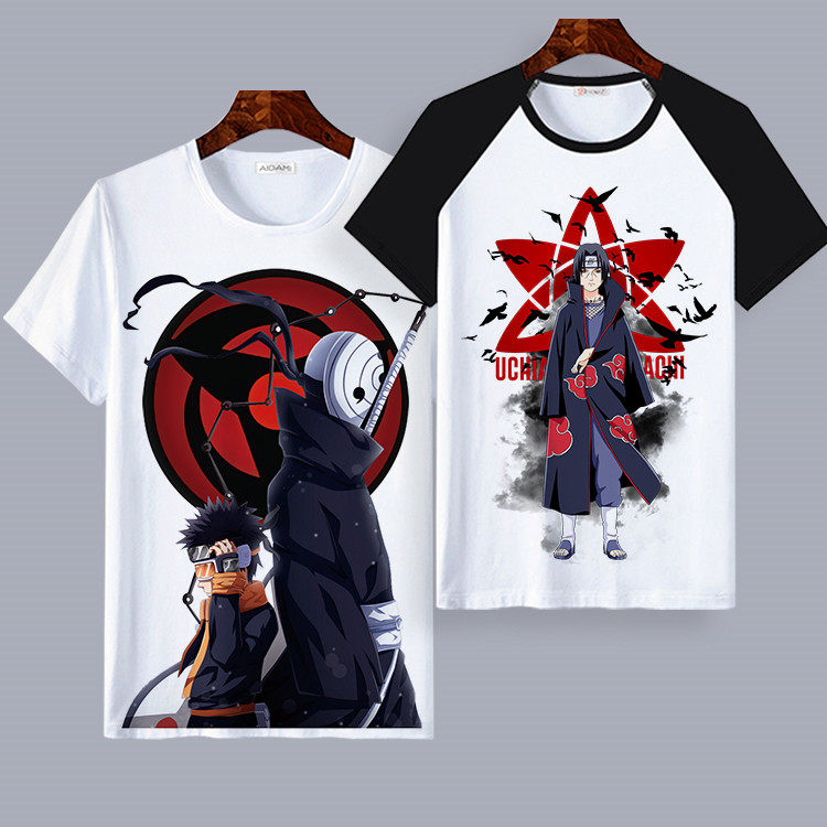 火影忍者联名短袖宇智波鼬鸣人圆领衣服男装动漫t恤