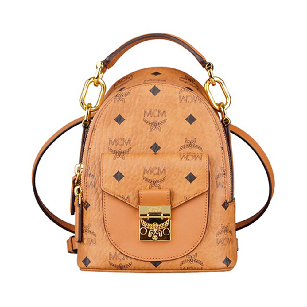 mcm新款patricia前置口袋可拆肩带手提斜挎包迷你双肩背包