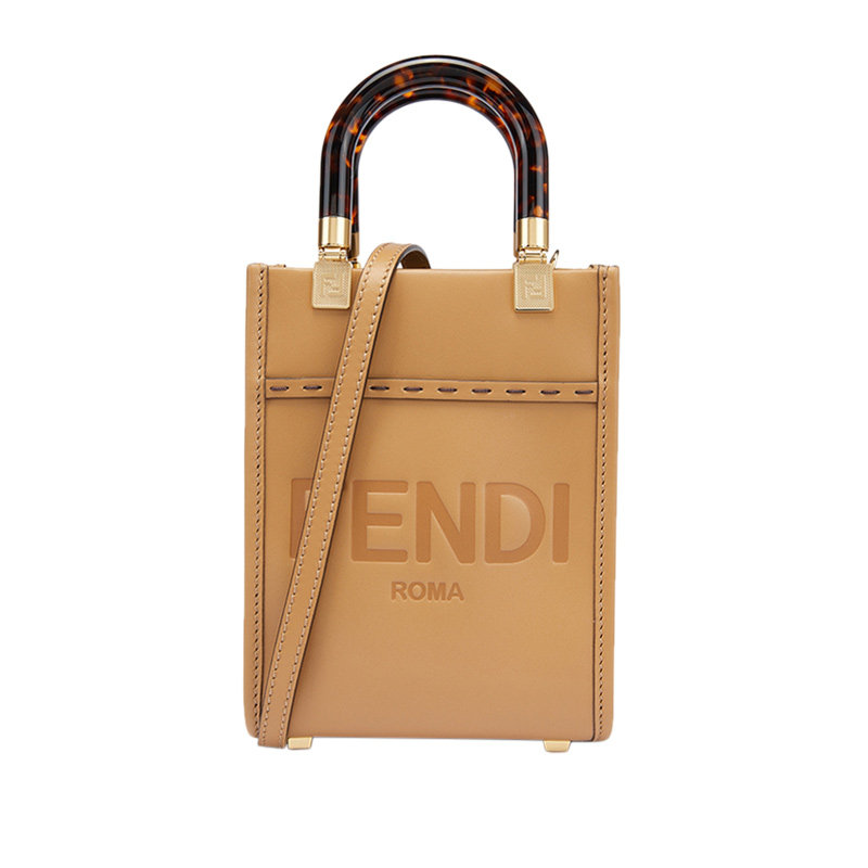fendi芬迪sunshine迷你手提袋女士高级有机玻璃手柄单肩通用款女包