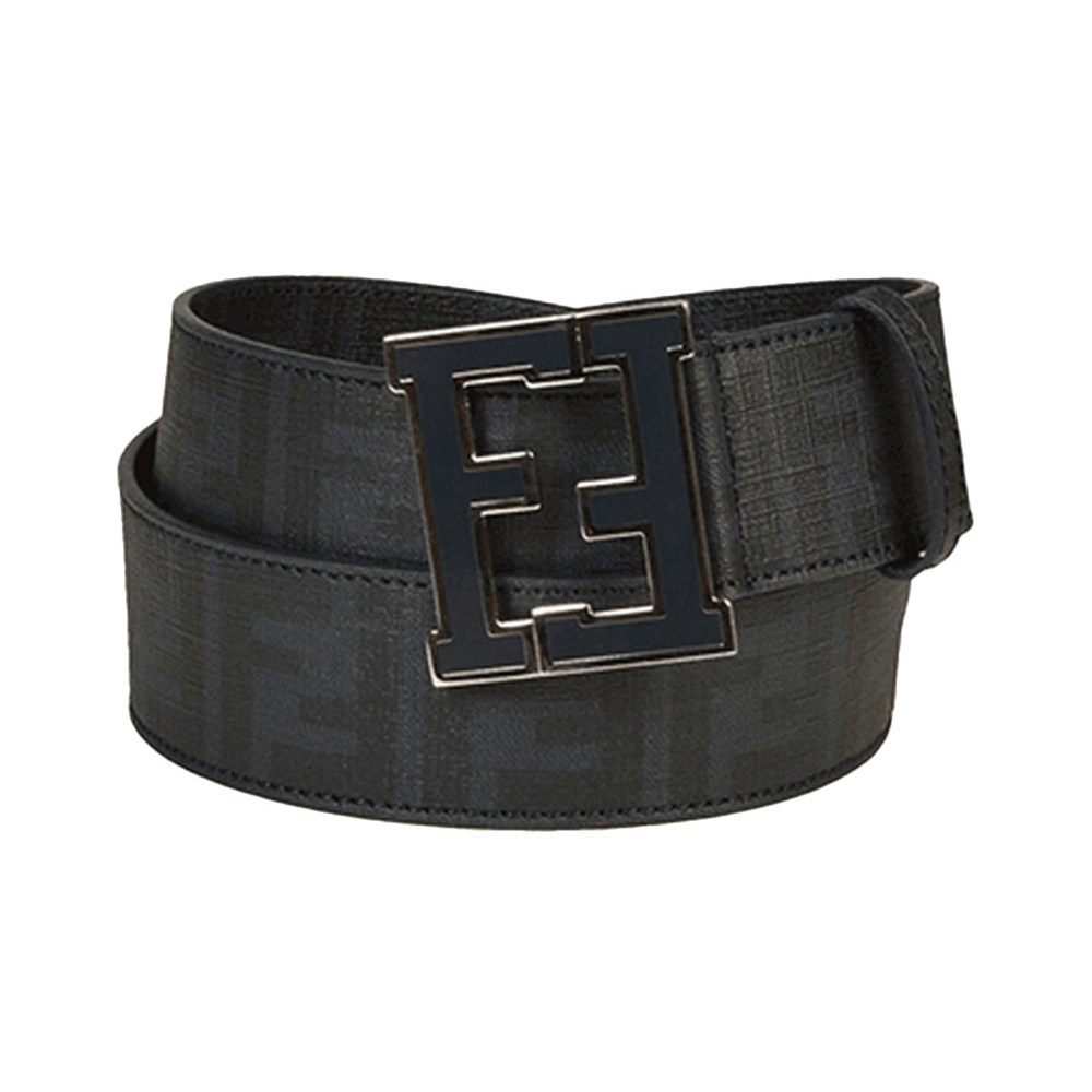 fendi芬迪官方正品新款男士经典老花牛皮皮带腰带
