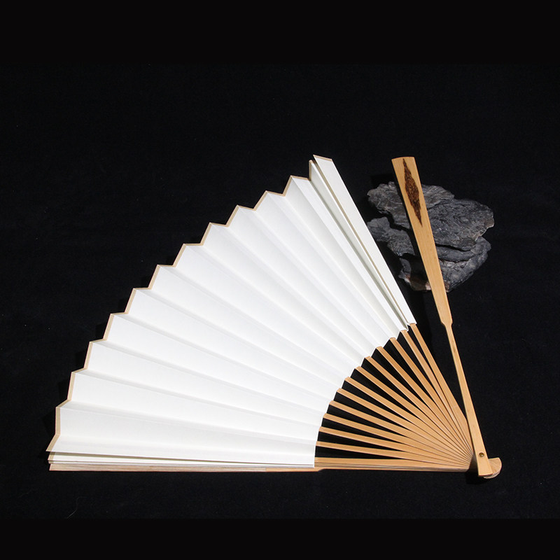 杭州工艺美术博物馆大师凤眼竹文玩折扇9寸18方合青手造精工