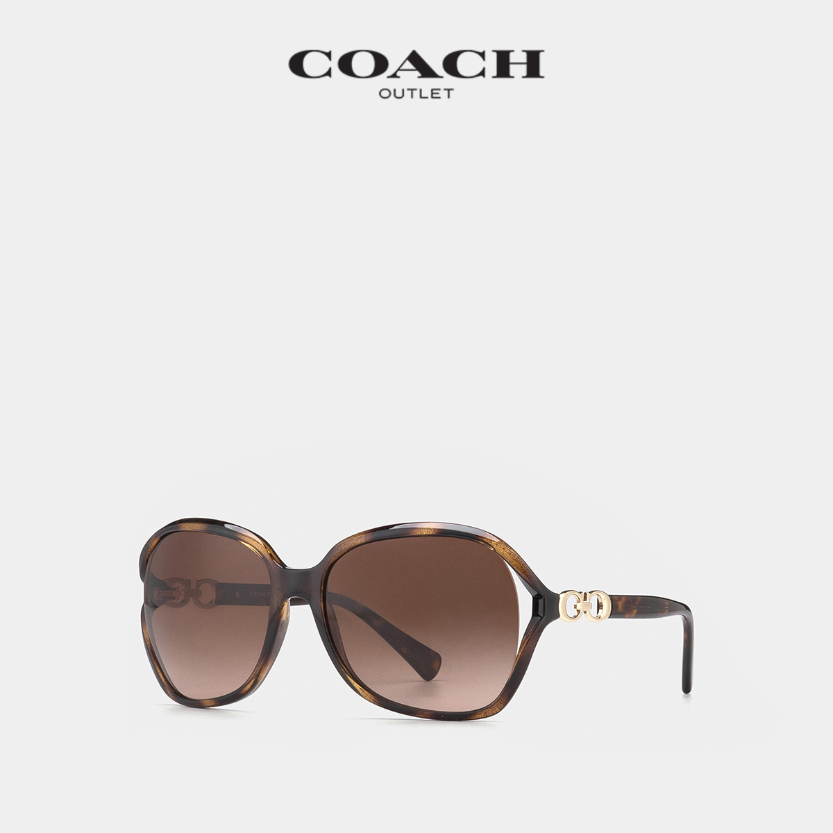 墨镜入会领券coach蔻驰奥莱女士经典标志渐变太阳眼镜