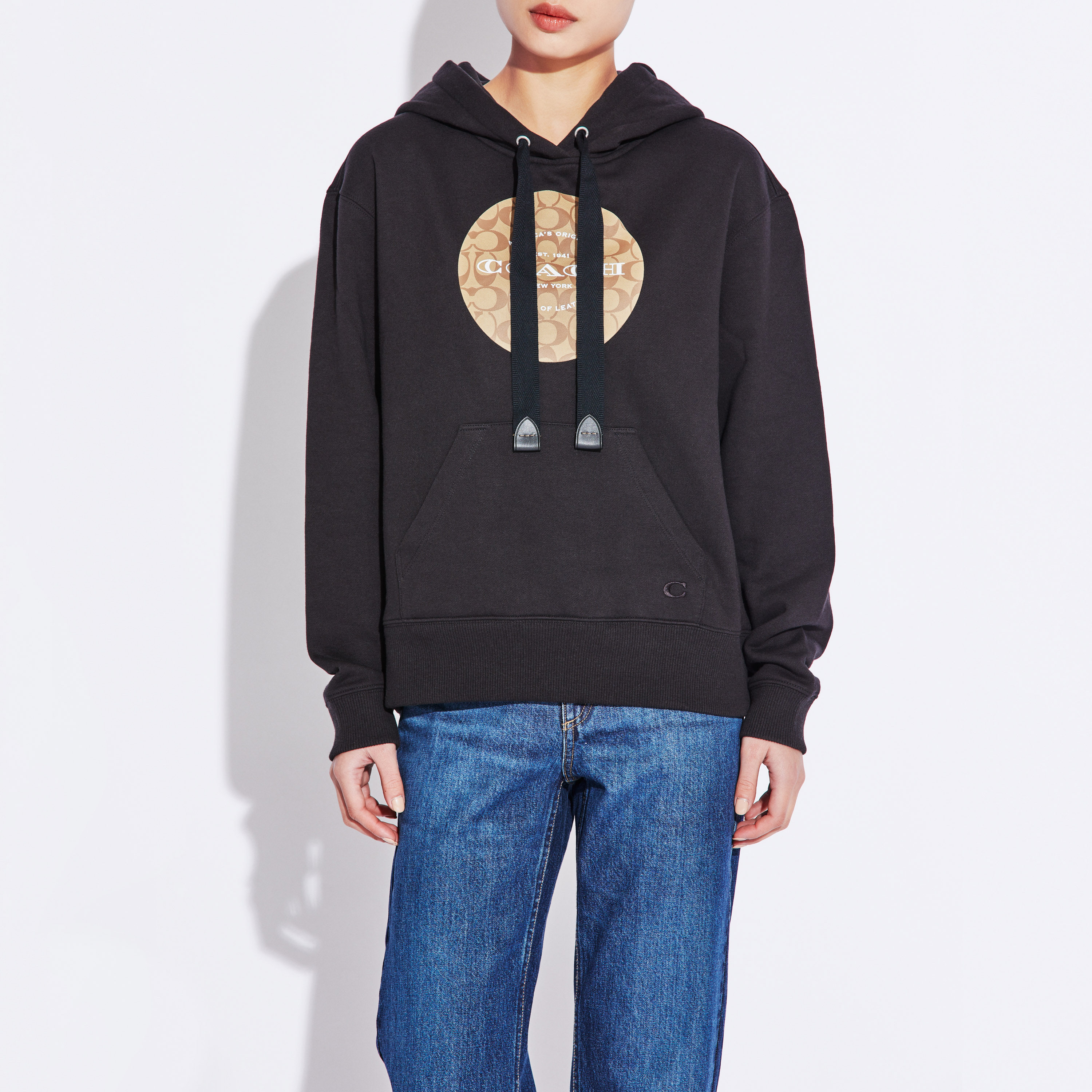 新年礼物coach蔻驰奥莱女装经典标志卫衣