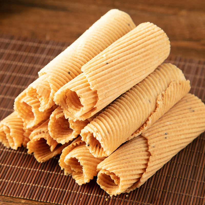 蛋卷鸡蛋老式传统手工糕点芝麻奶香薄脆饼干蛋卷饼干