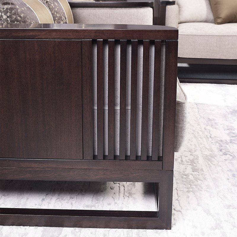 中式班舍新中式实木沙发组合现代简约实木沙发