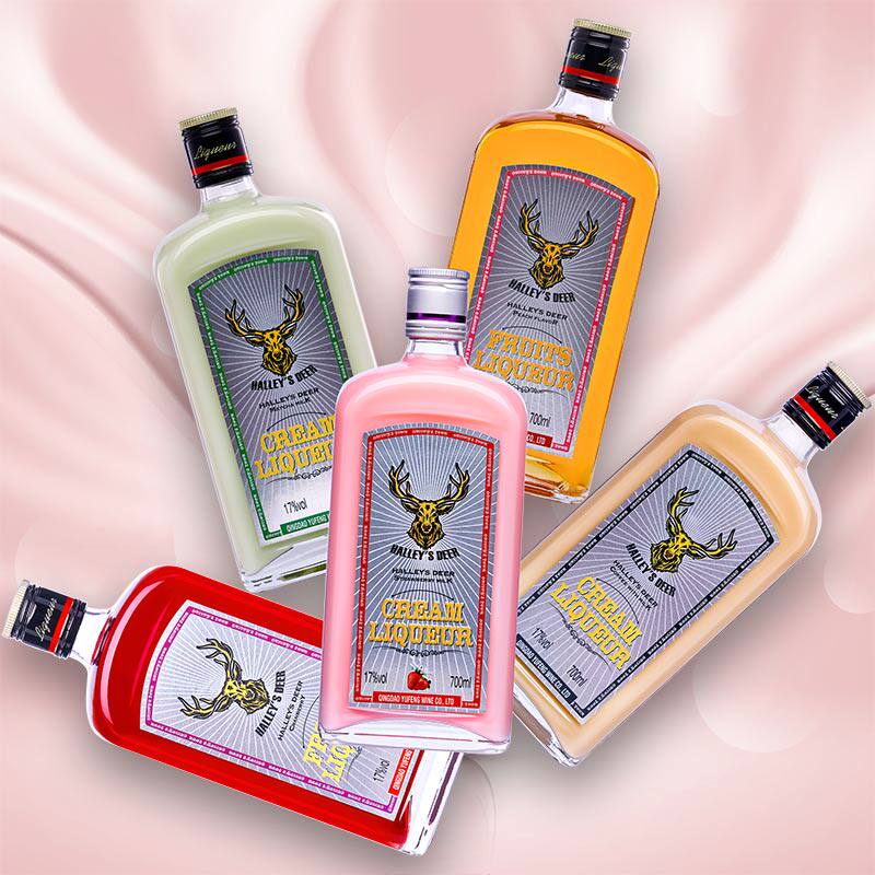 粉色野格奶油草莓利口酒野葛圣鹿洋酒野格哈雷斯奶油力娇酒二瓶装