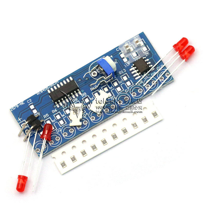 流水电子套件ne555cd4017diy散件电子制制作开发板