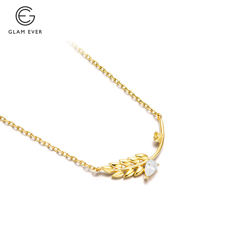 glam ever麦穗项链气质淑女职场女神ins风 饰品礼物锁骨毛衣链
