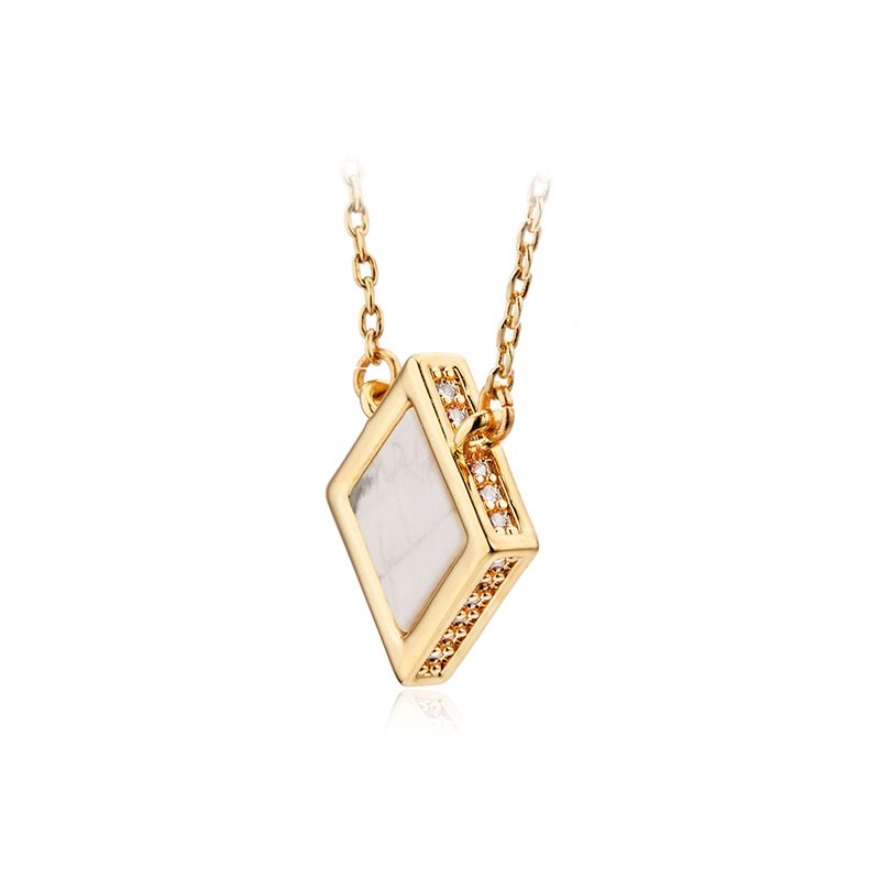 锆石大理石glamever系列项链时尚复古锁骨项链