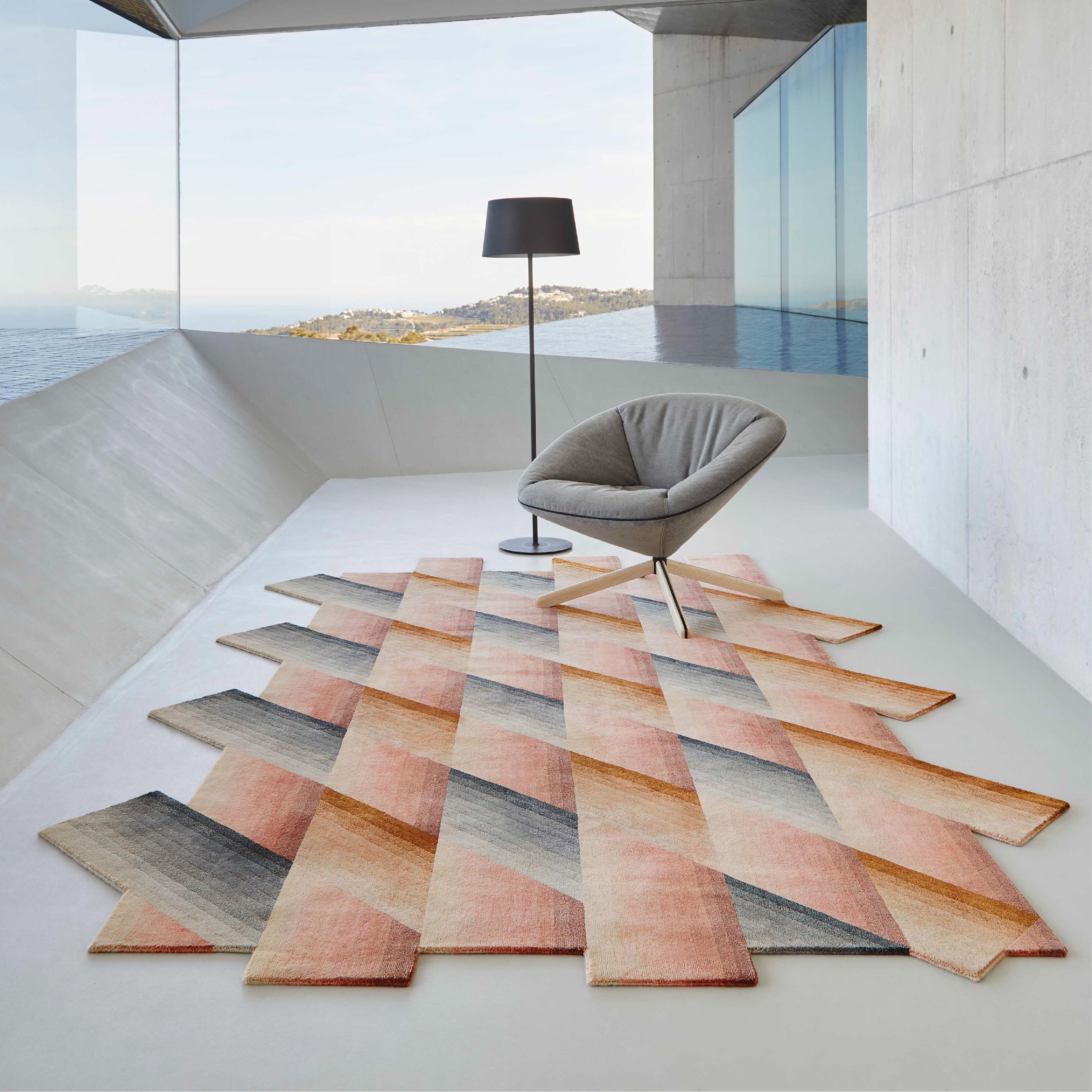 地毯西班牙gan羊毛不规则手工mirage进口设计师北欧地毯