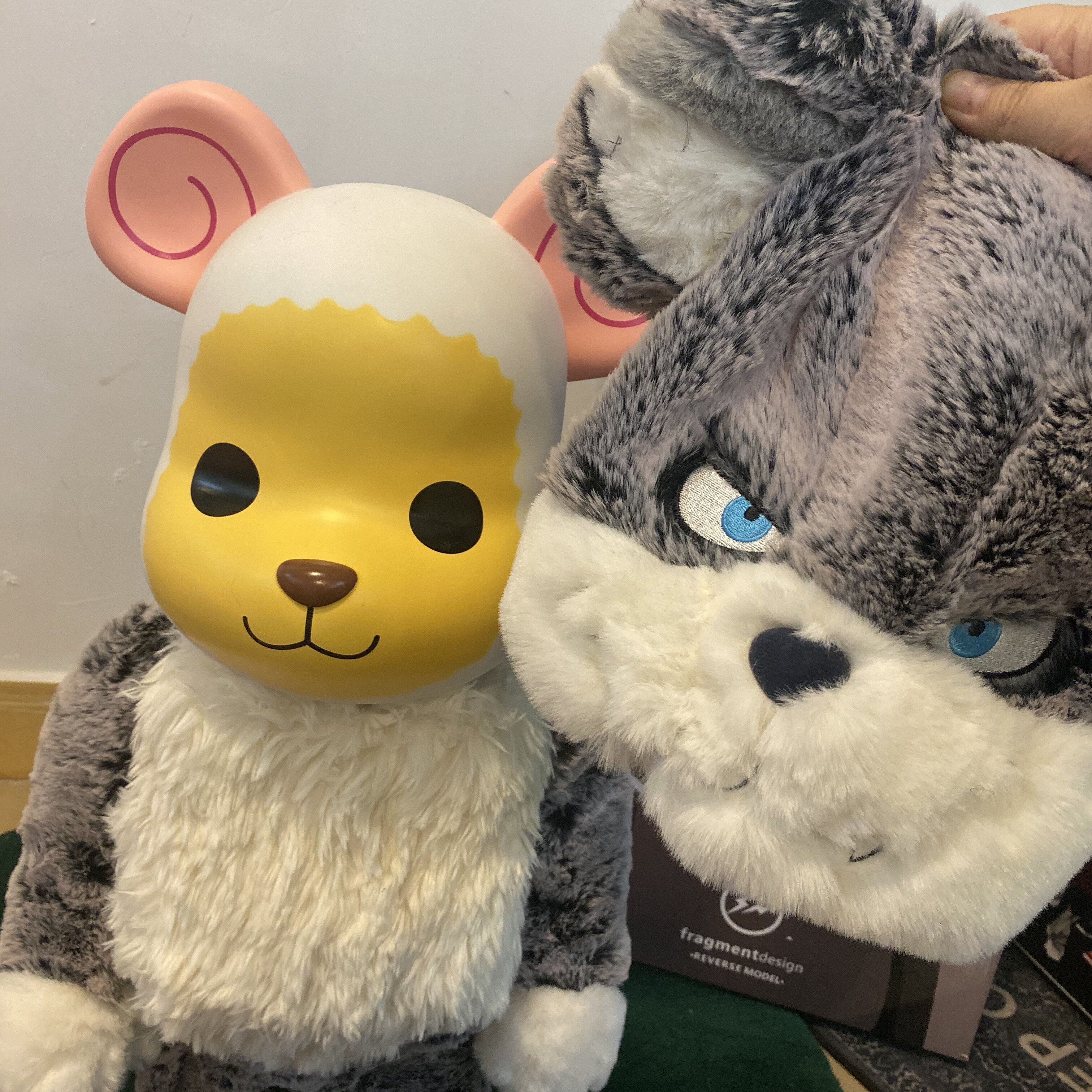 mandkaws玩具bearbrick1000pcm狼羊积木熊公仔手办潮流摆件潮玩盲盒