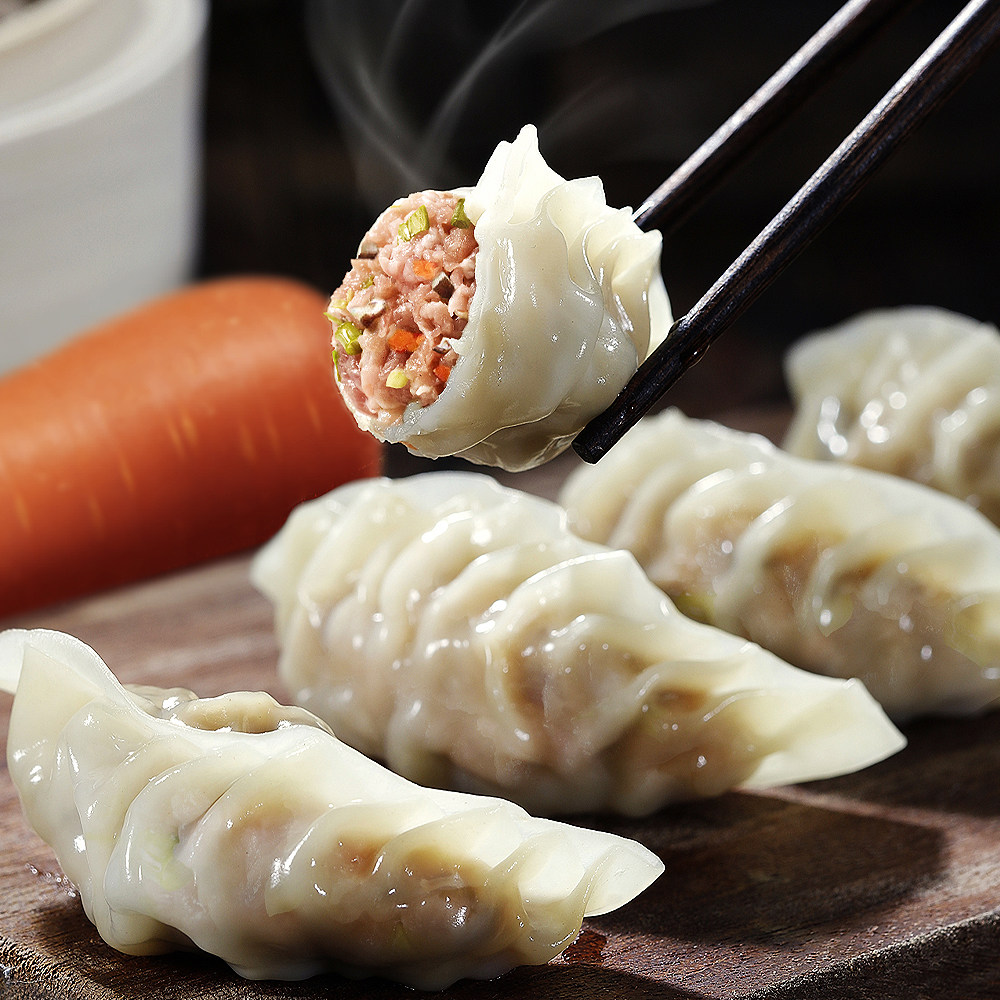 入口为鲜小鲜熊水晶饺子虾饺皇水饺