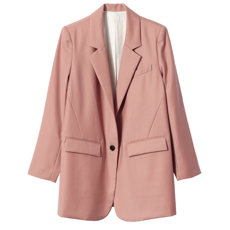 limlin林粒干枯玫瑰色廓版精纺羊毛西装匠心定制西装