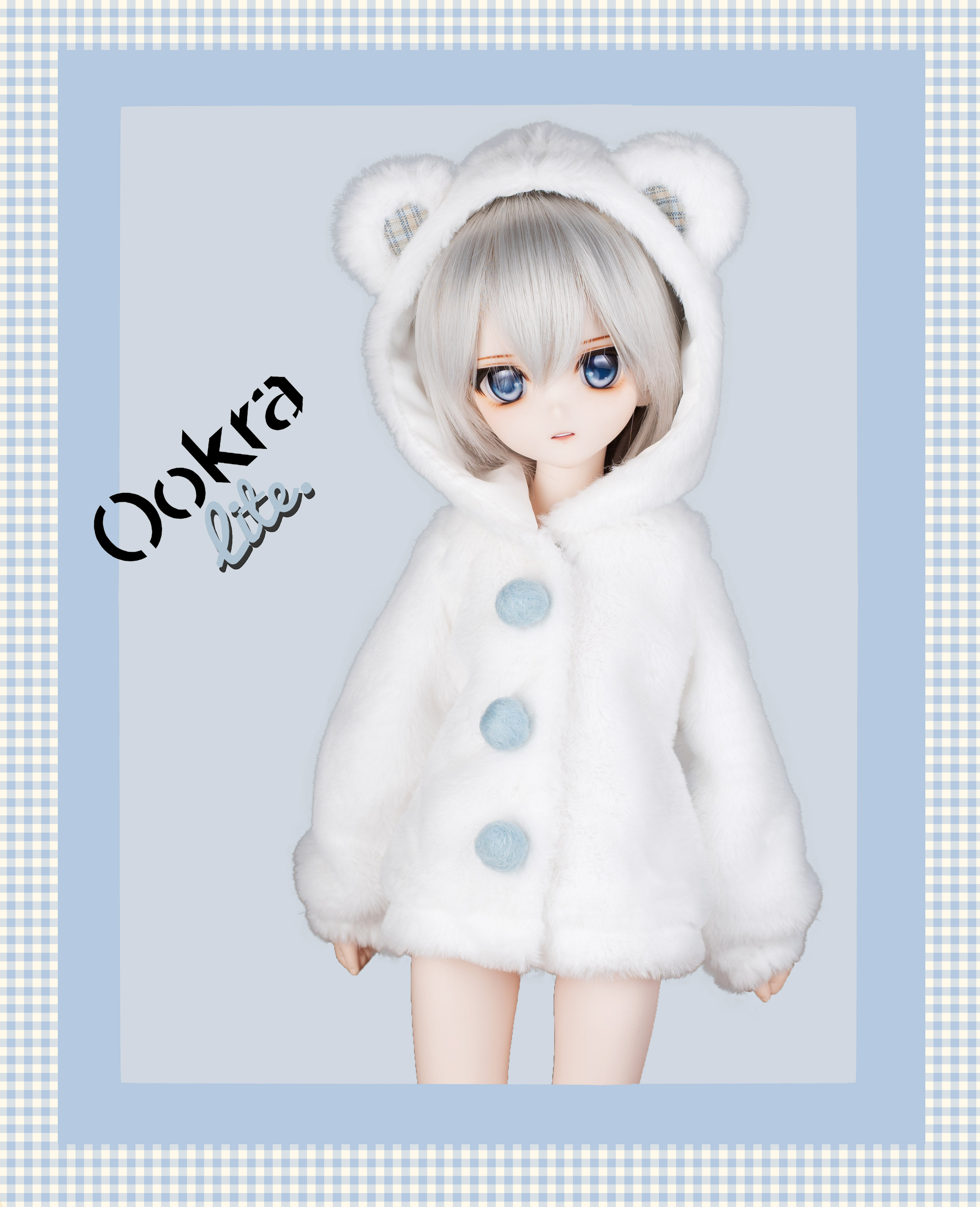ookra完售展示熊熊毛绒外套四分bjd娃衣msdbjd娃娃
