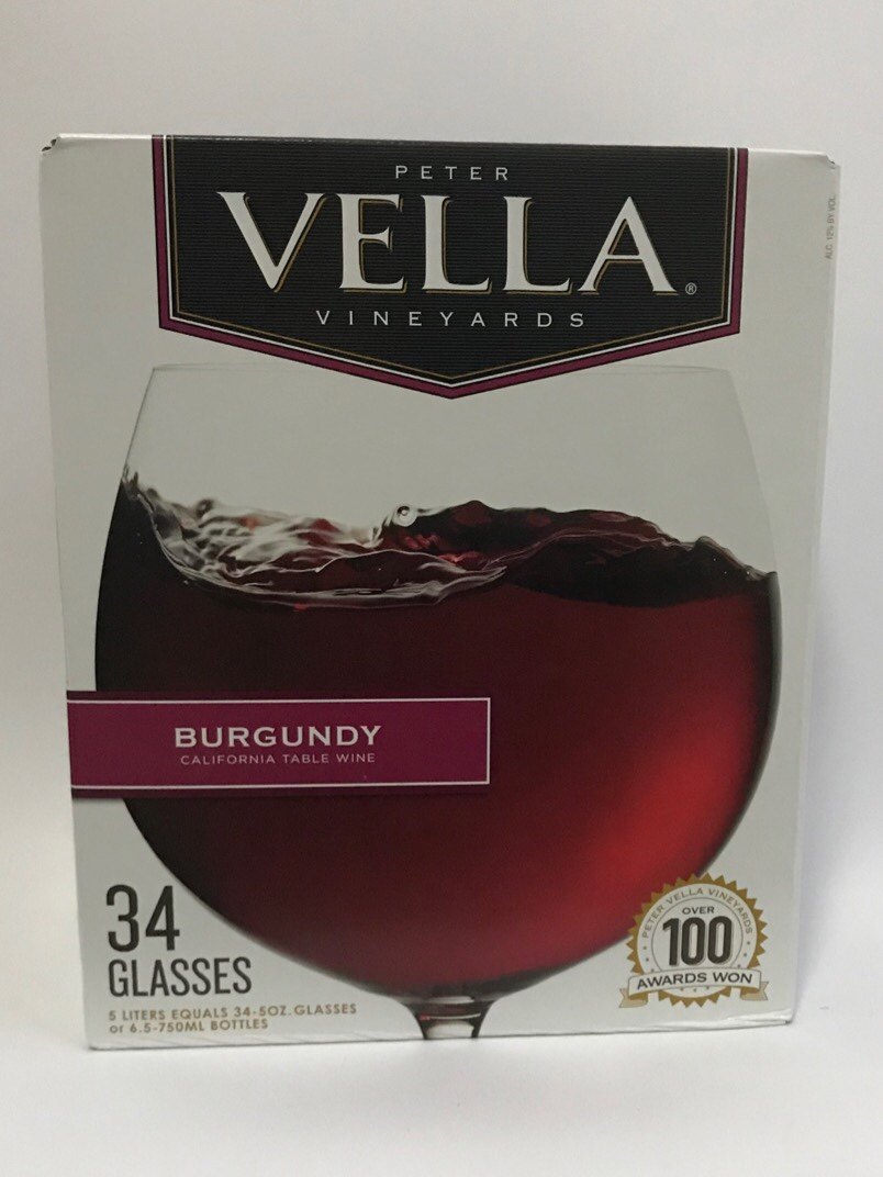 美国petervella威利百乐莱勃艮弟5l盒装红酒干红静态葡萄酒