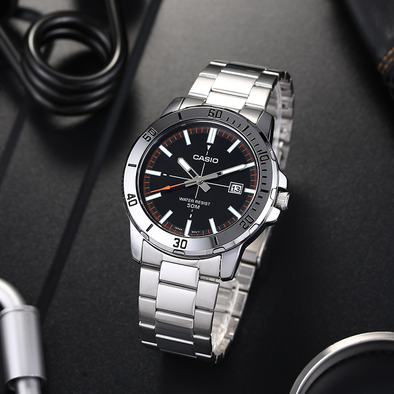 casio卡西欧手表剑鱼盖茨同款水鬼海洋之心钢带mtpvd01d1e2日韩腕表