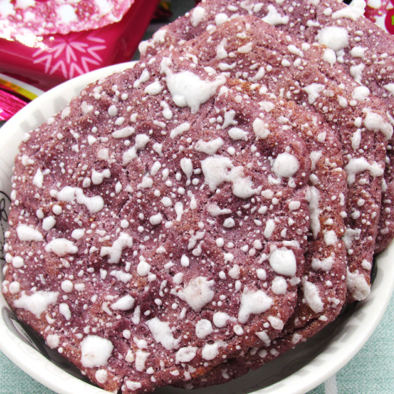 旺旺黑米雪饼散装500g米饼膨化休闲食品儿童怀旧膨化食品