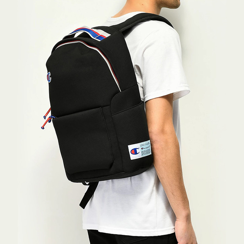 champion 冠军刺绣标通勤双肩包男女情侣笔记本背包休闲旅行包