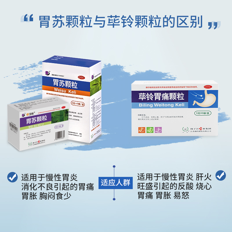 护佑胃苏颗粒9袋/盒无糖胃疼药气滞胃痛胃炎消化不良胃药扬子江