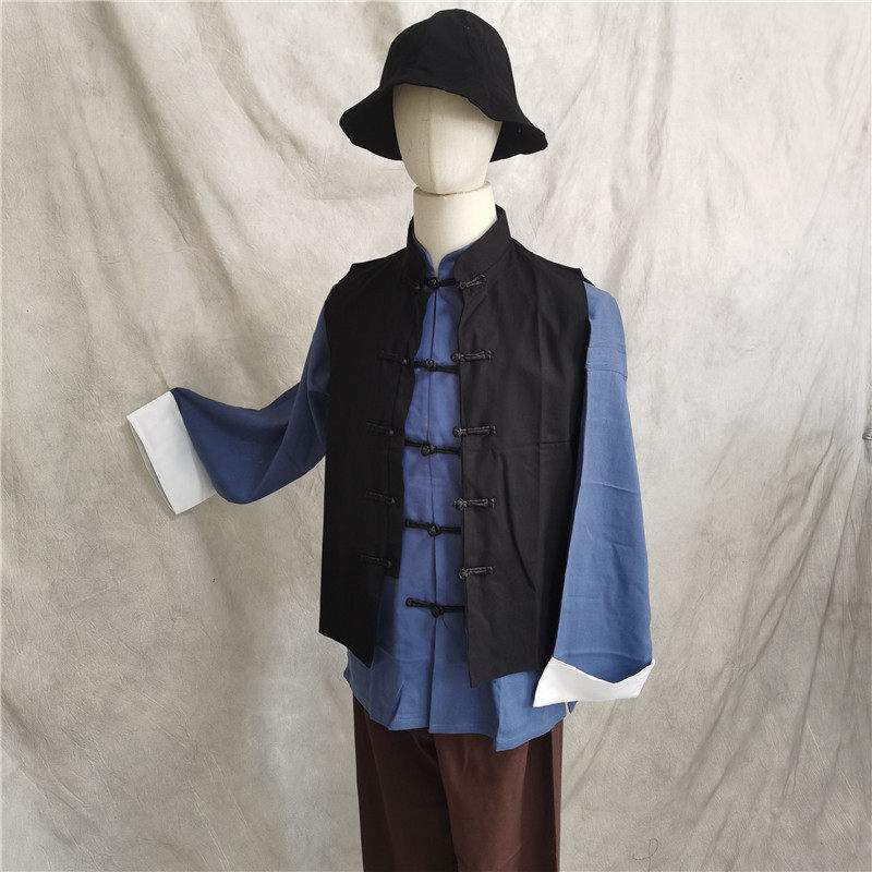 上海滩黄包车车夫民国拉车轿夫伙计长工家丁穷人民族服装