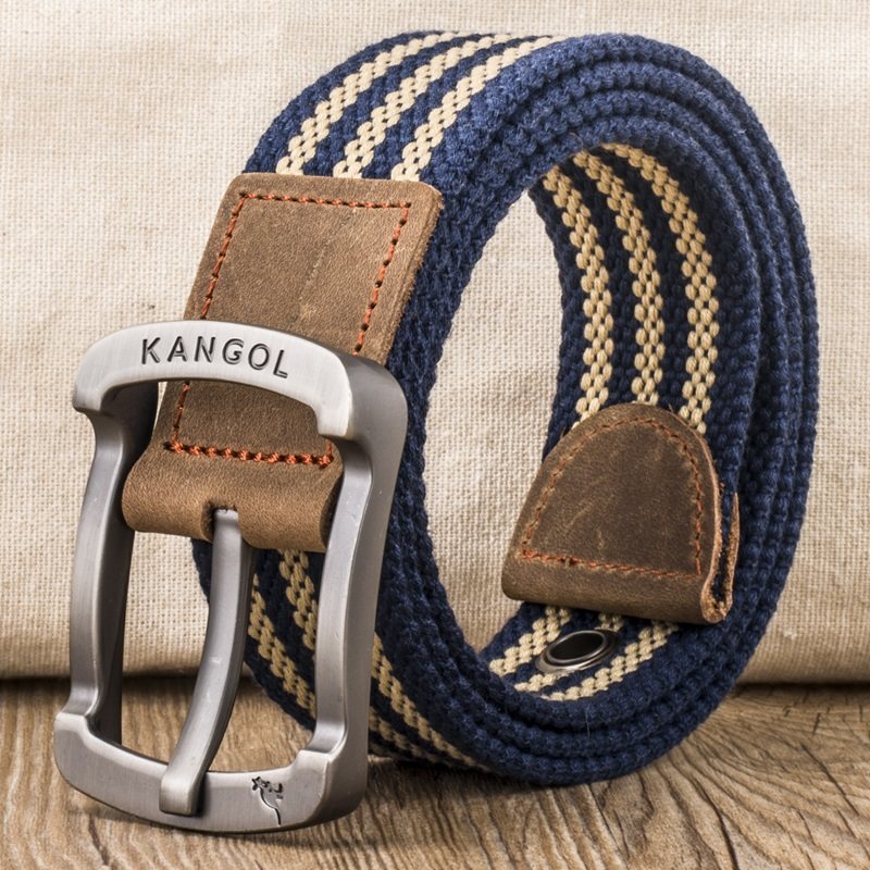 kangol皮带牛仔布牛仔潮款休闲英国百搭通用男女腰带