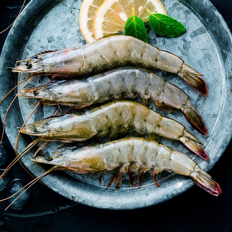 顺丰速运王牌盐冻虾南美白厄瓜多尔对虾水产鲜活冷冻冻虾