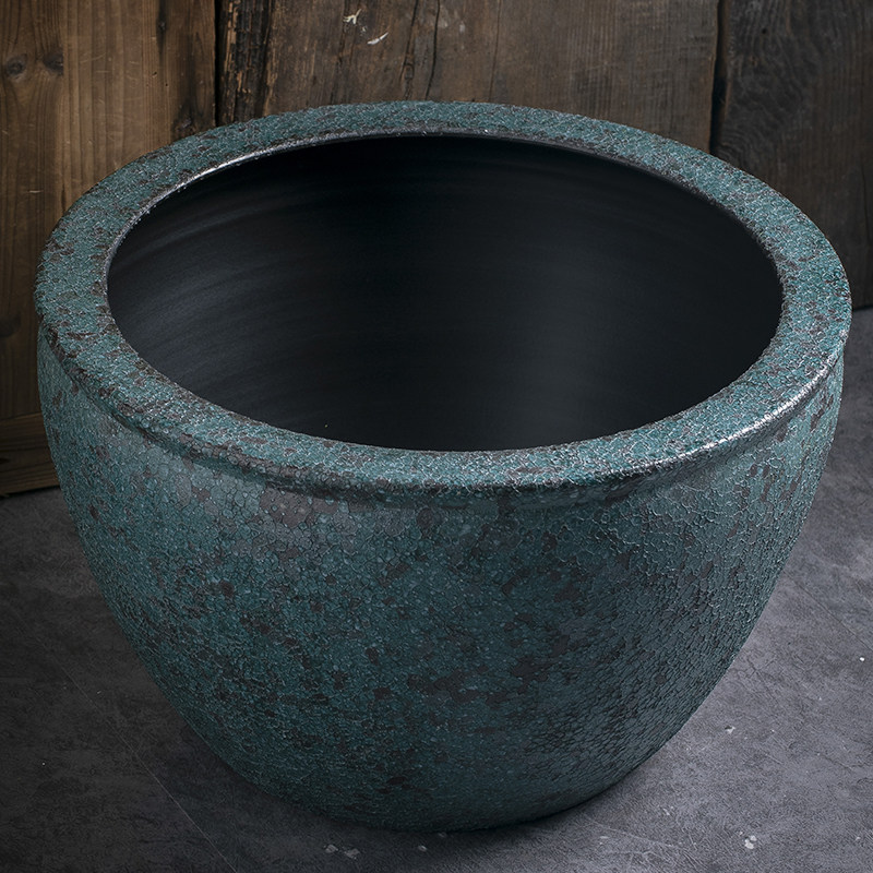 中式花盆种树大型水缸风水庭院荷花老式睡莲鱼缸