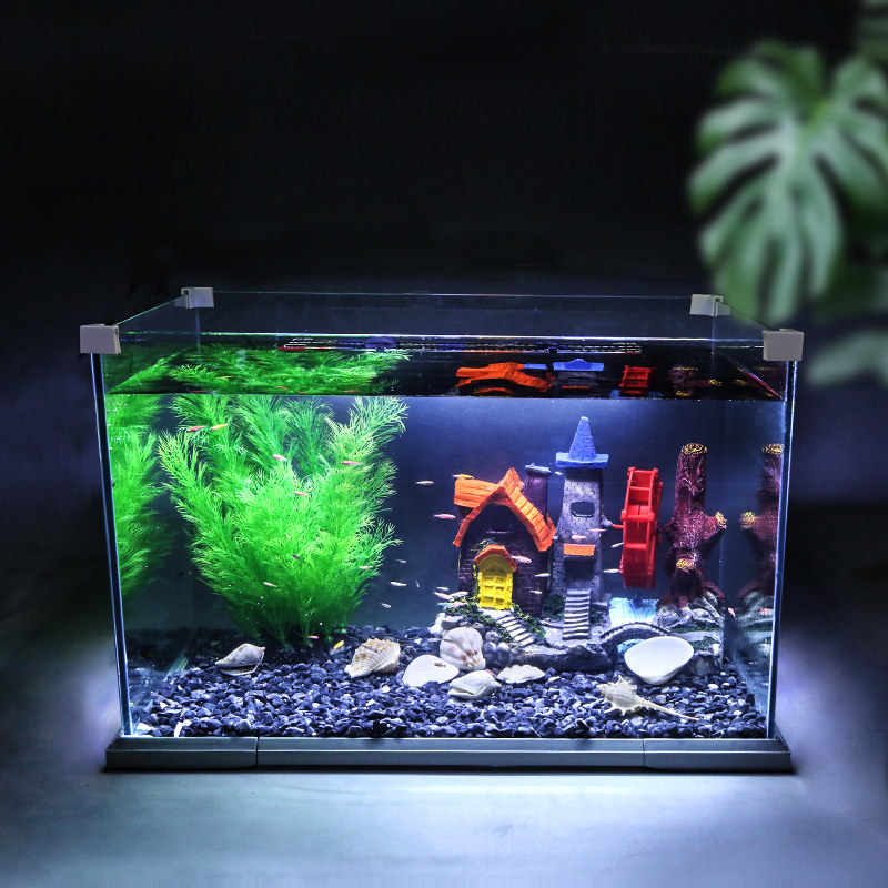 小型客厅鱼缸桌面创意装饰造景套餐玻璃热带鱼桌面缸