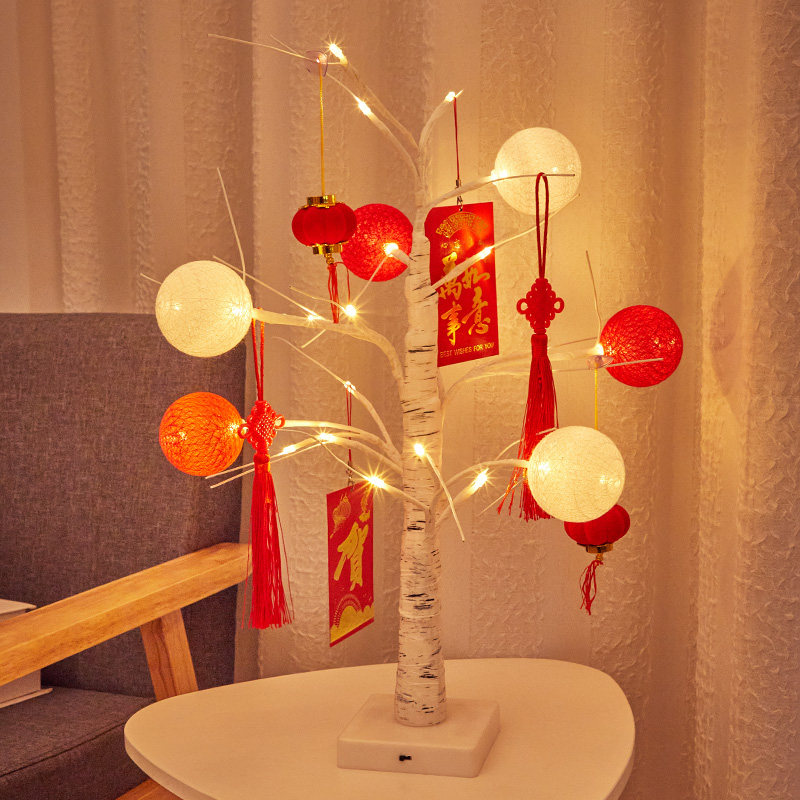 新年树灯春节装饰家庭场景布置店铺摆件2022挂饰