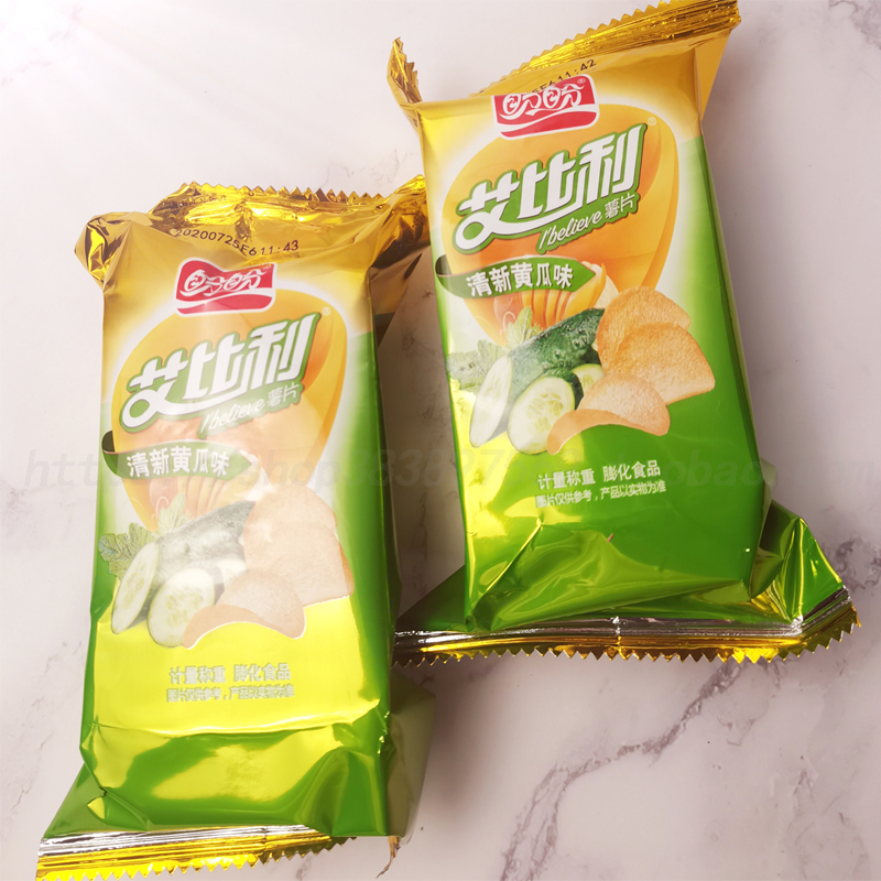 盼盼艾比利薯片原味黄瓜口味38g休闲食品独立包装膨化食品