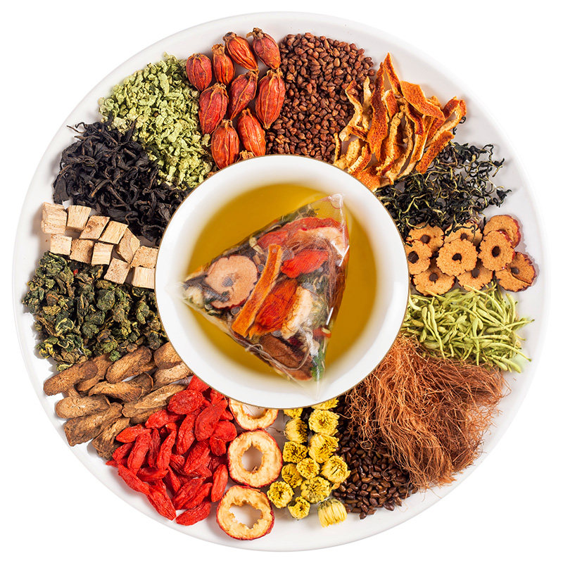 玉米须桑叶茶包降三血高茶糖压脂血山楂青钱柳牛蒡根养生茶叶花茶-mc