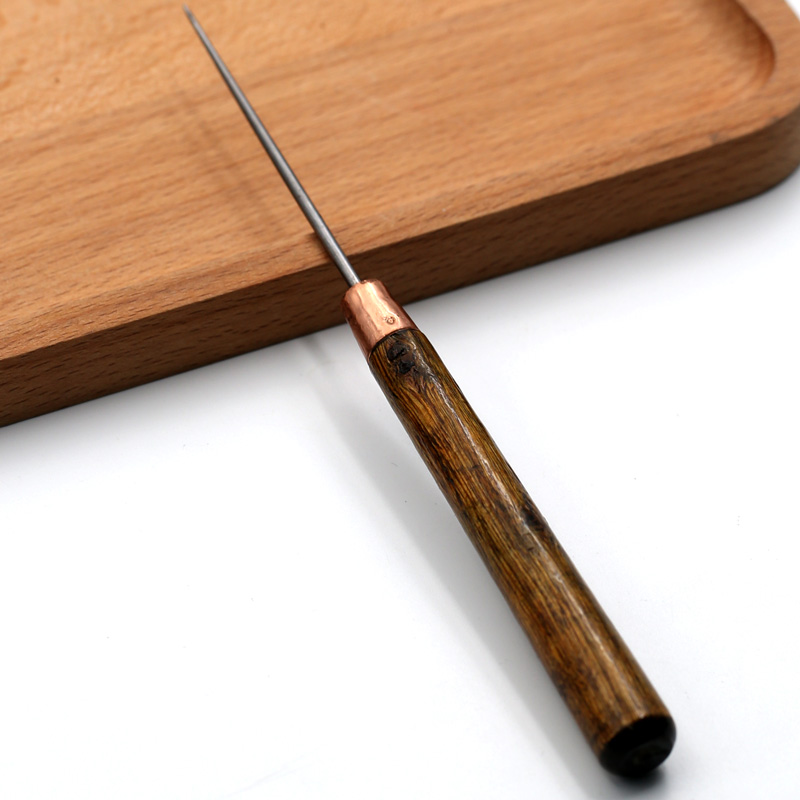 打孔加长加细尖木柄锥子超长补鞋钩针手工挑针锥子